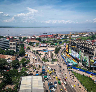 Vue de Kinshasa, direction gare centrale, le 5 avril 2023. Ange Makadi Ngoy / Ebuteli